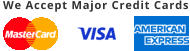 We Accept Major Credit Cards