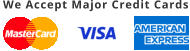 We Accept Major Credit Cards